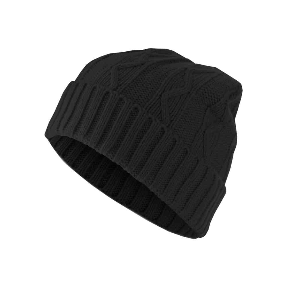 MSTRDS - Beanie Cable Flap black one size Mütze Beanie - Schwarz